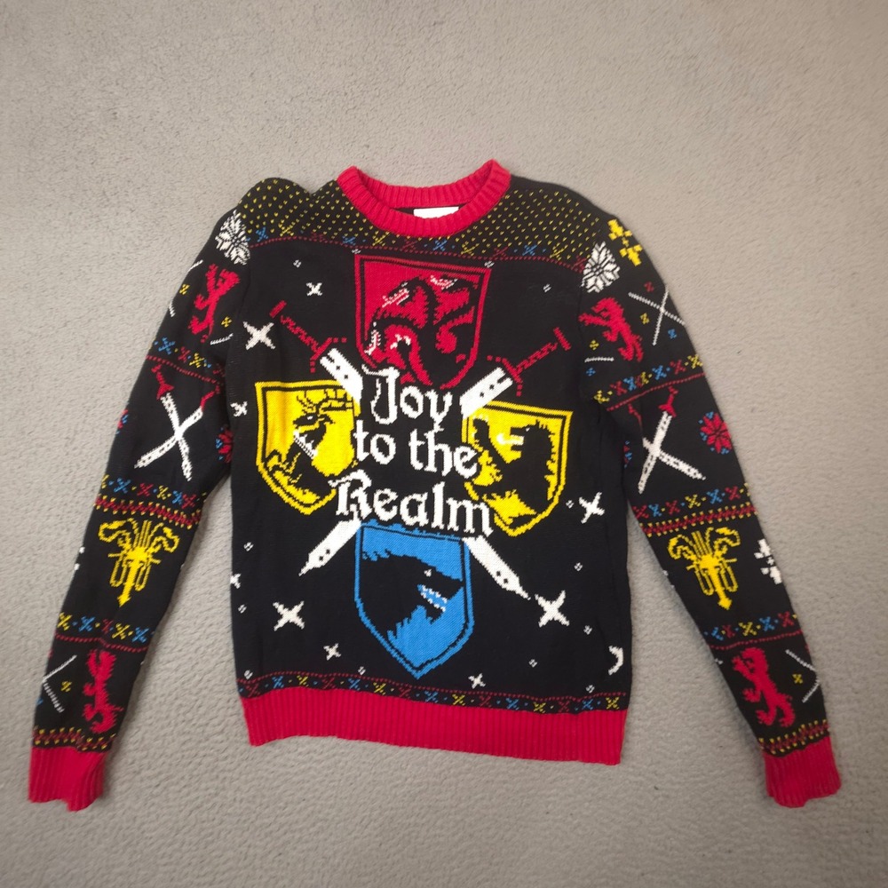 Game of Thrones Ugly Christmas Sweater Womens Medium Joy to‎ the Realm Holiday